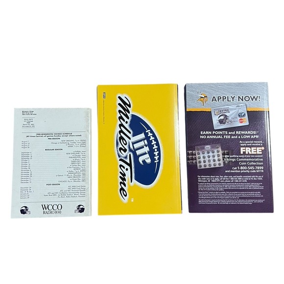 Lot of 3 Vintage Minnesota Vikings NFL Media Guide Yearbook 1988, 1998, 2006 - Picture 5 of 6